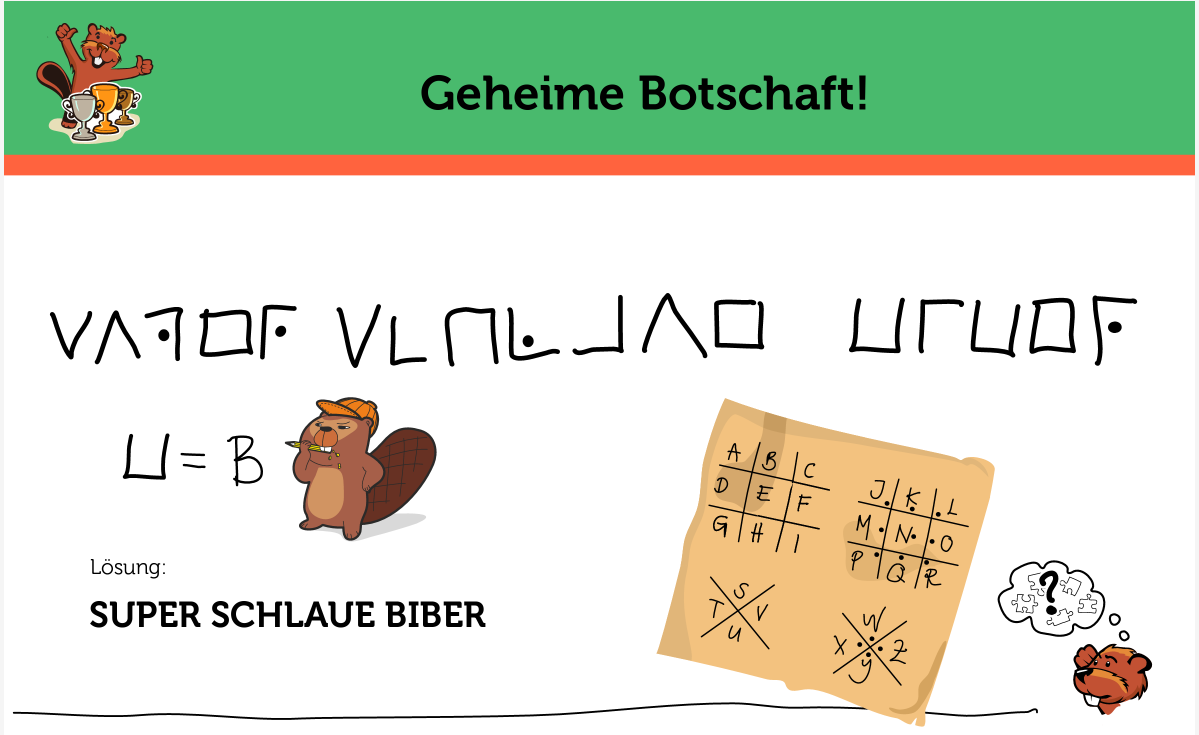 Informatik Biber – Versteckte Botschaften