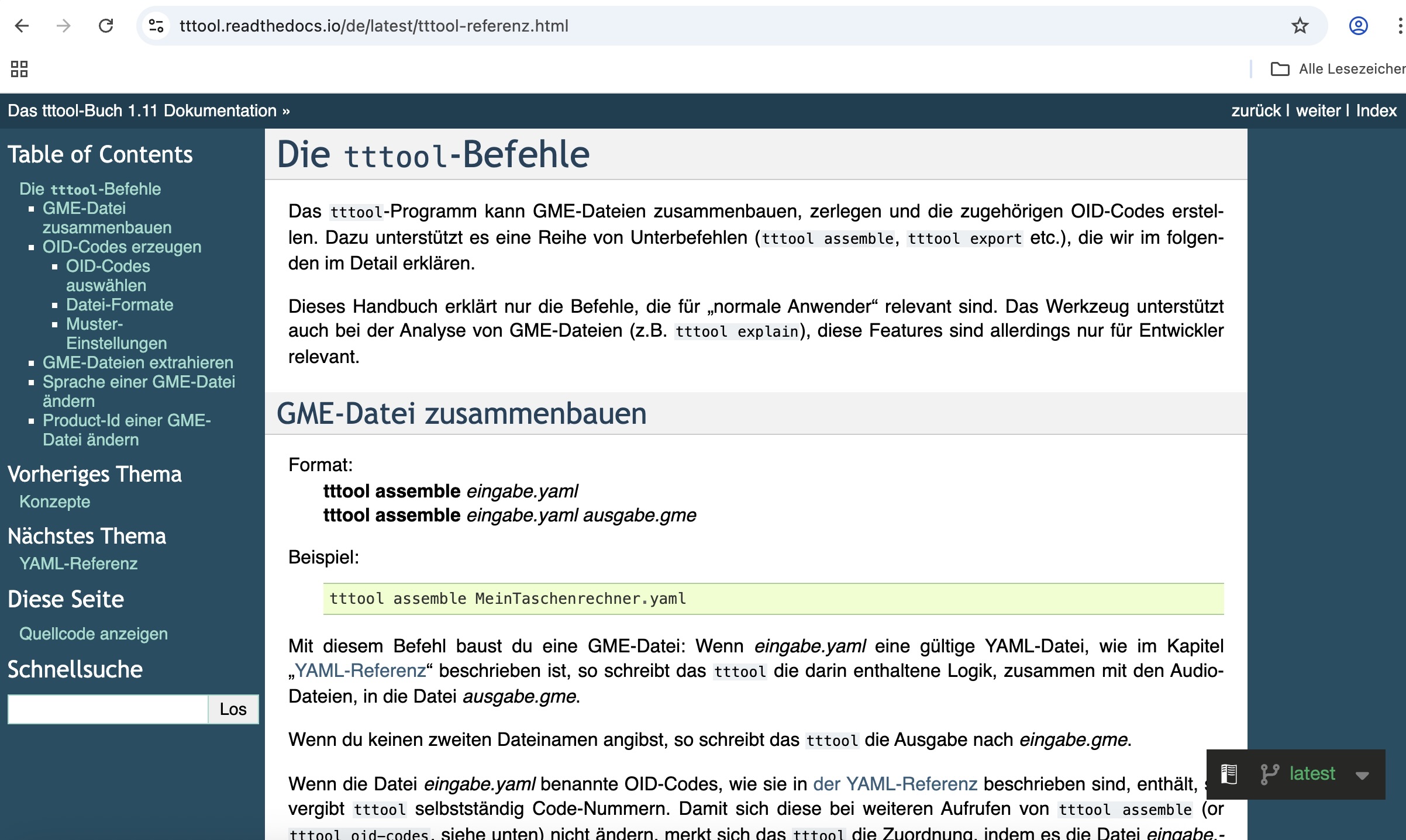 tttool – Kommandozeilentool